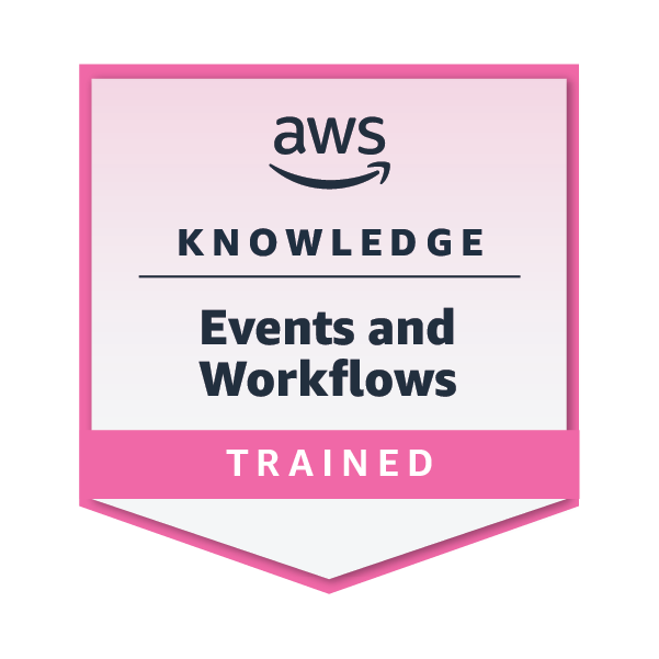 AWS Knowledge: Events and Workflows – Training Badge badge